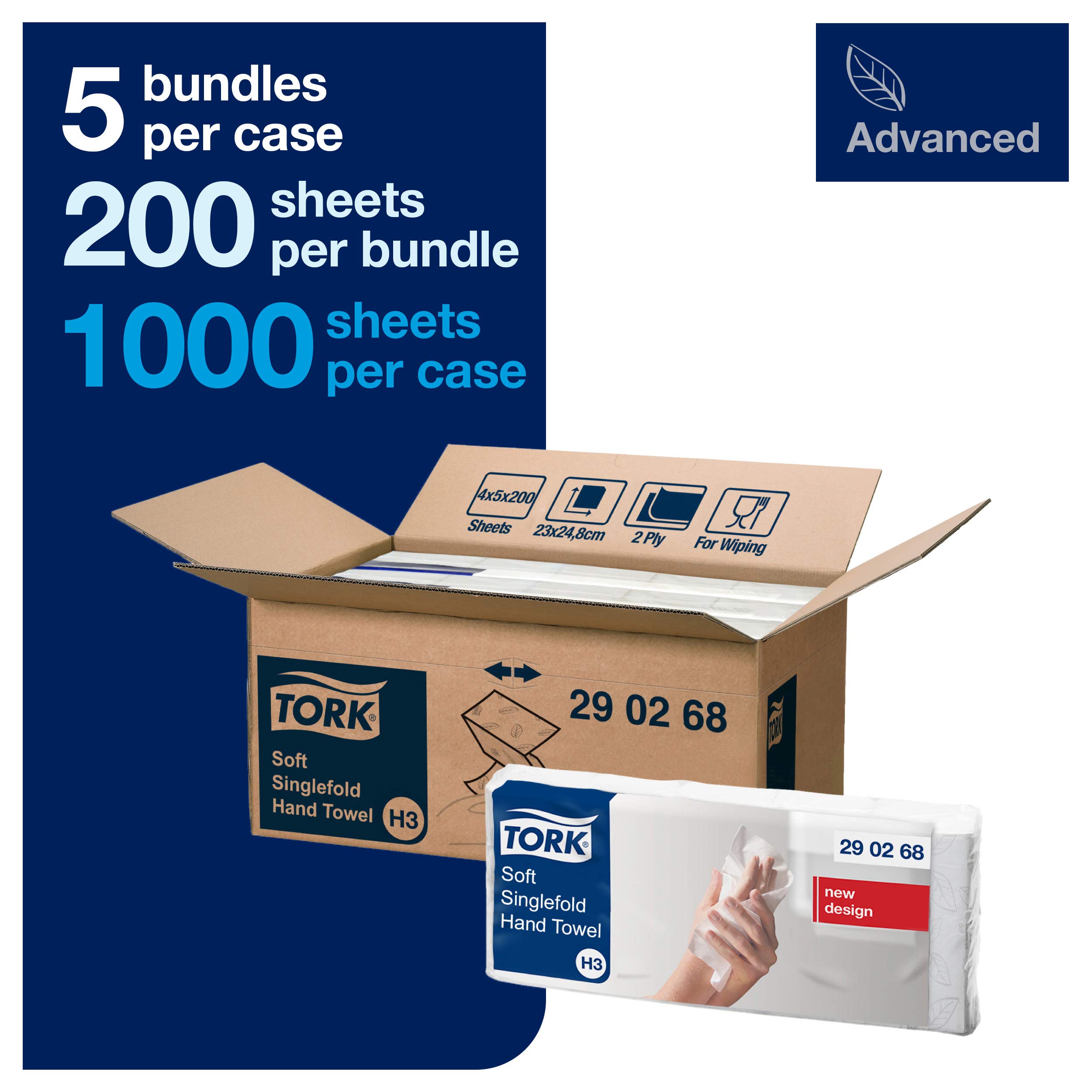 Tork 290268 asciugamani carta piegati 2 veli 4000 pz