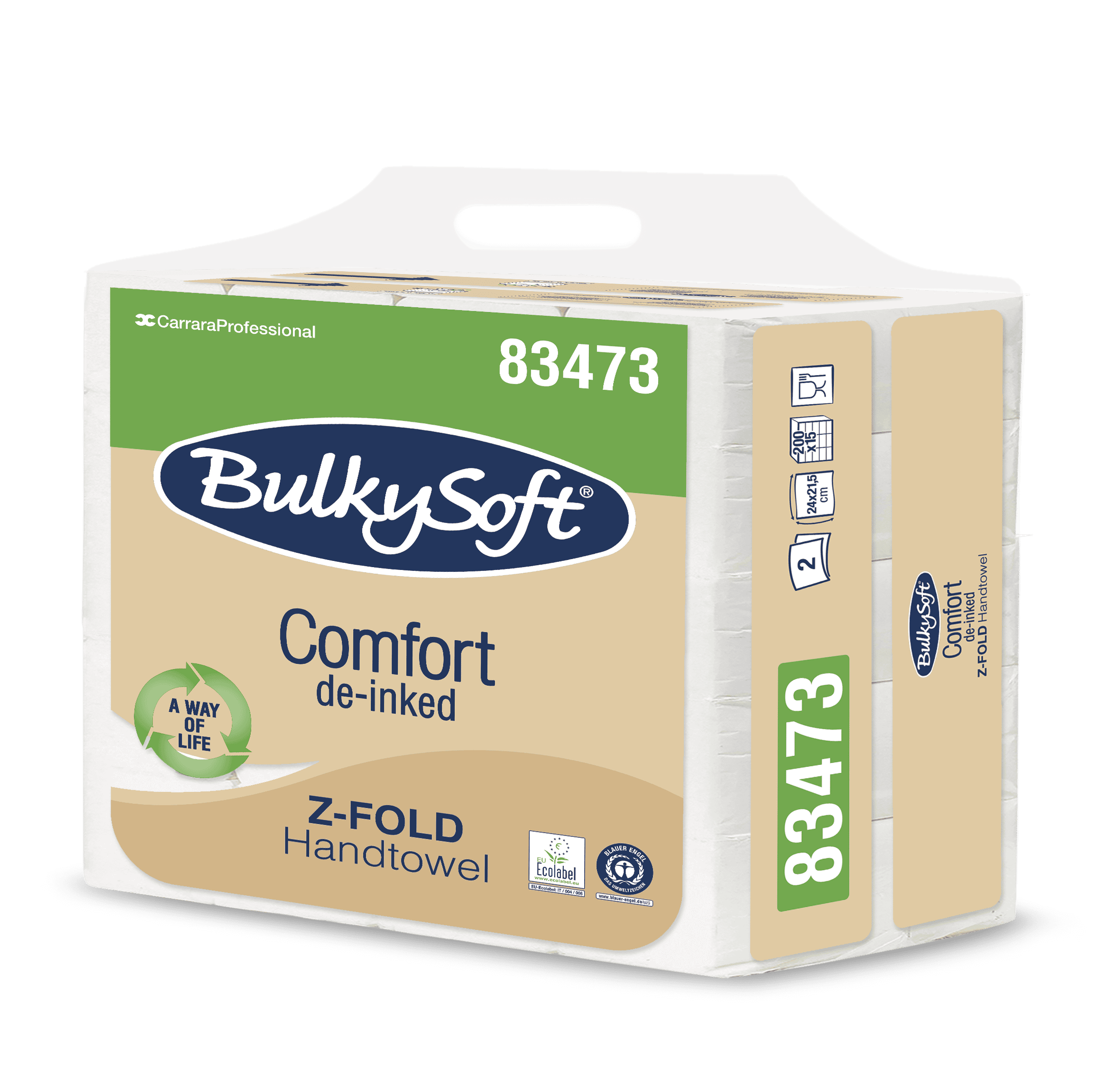 Bulkysoft Comfort Z-Fold 2V Easybag asciugamani 2 veli