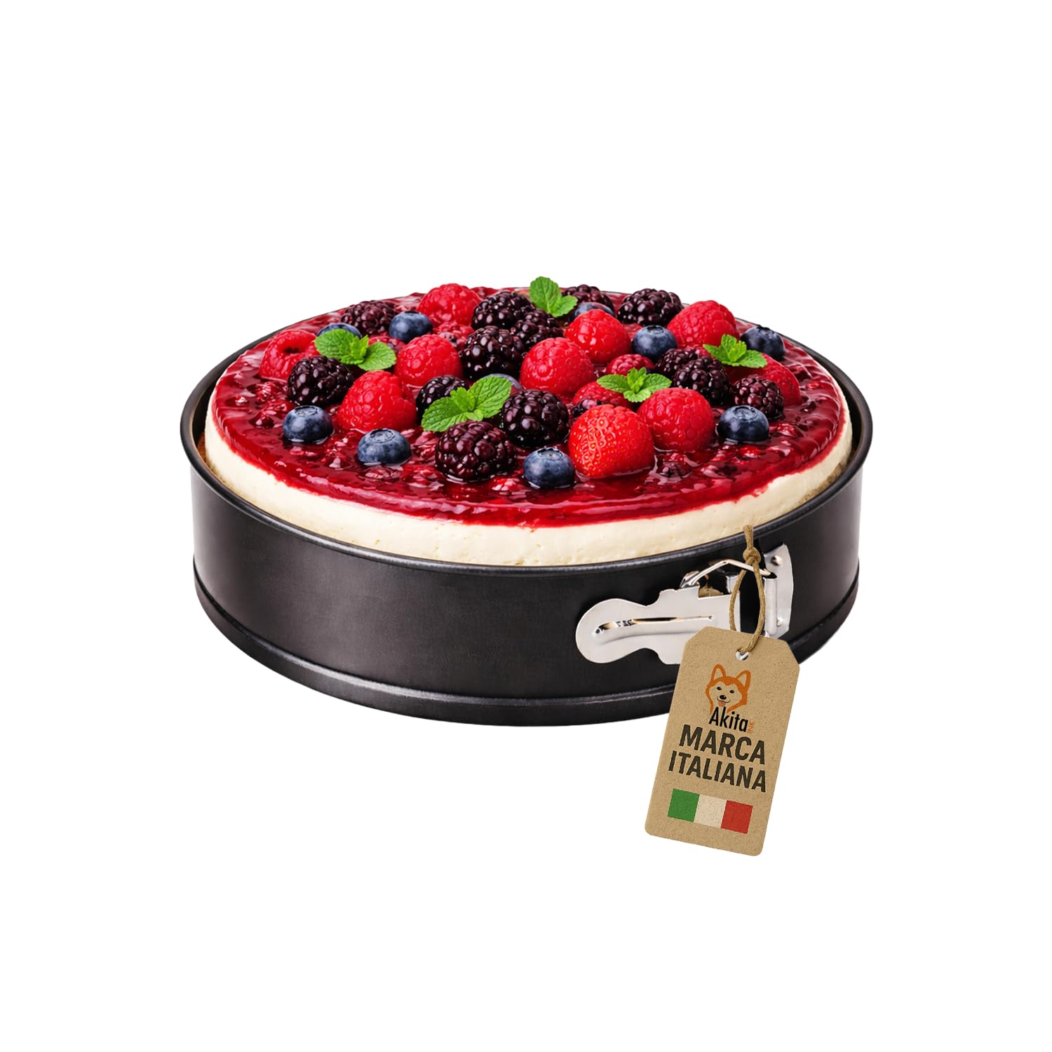 Akitaink Tortiera a cerniera antiaderente 18 cm per cheesecake