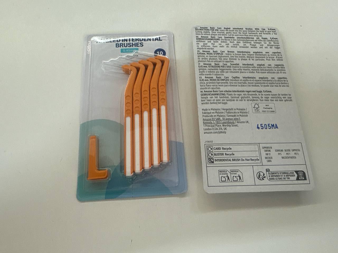 by Amazon Basic Care Scovolini Interdentali 0,45 mm 20 Pezzi Arancione