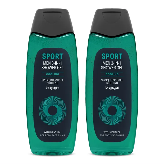 by Amazon Sport gel doccia 3 in 1 2 x 500 ml mentolo