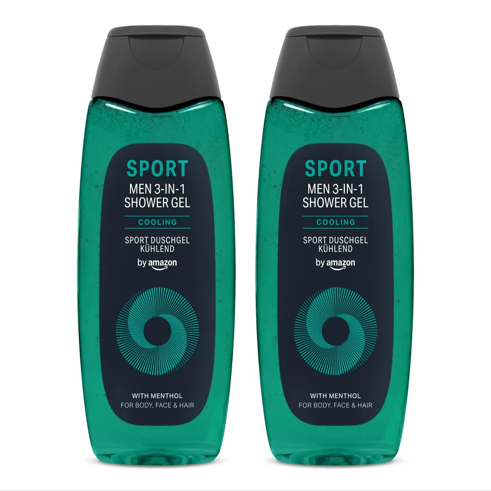 by Amazon Sport gel doccia 3 in 1 2 x 500 ml mentolo