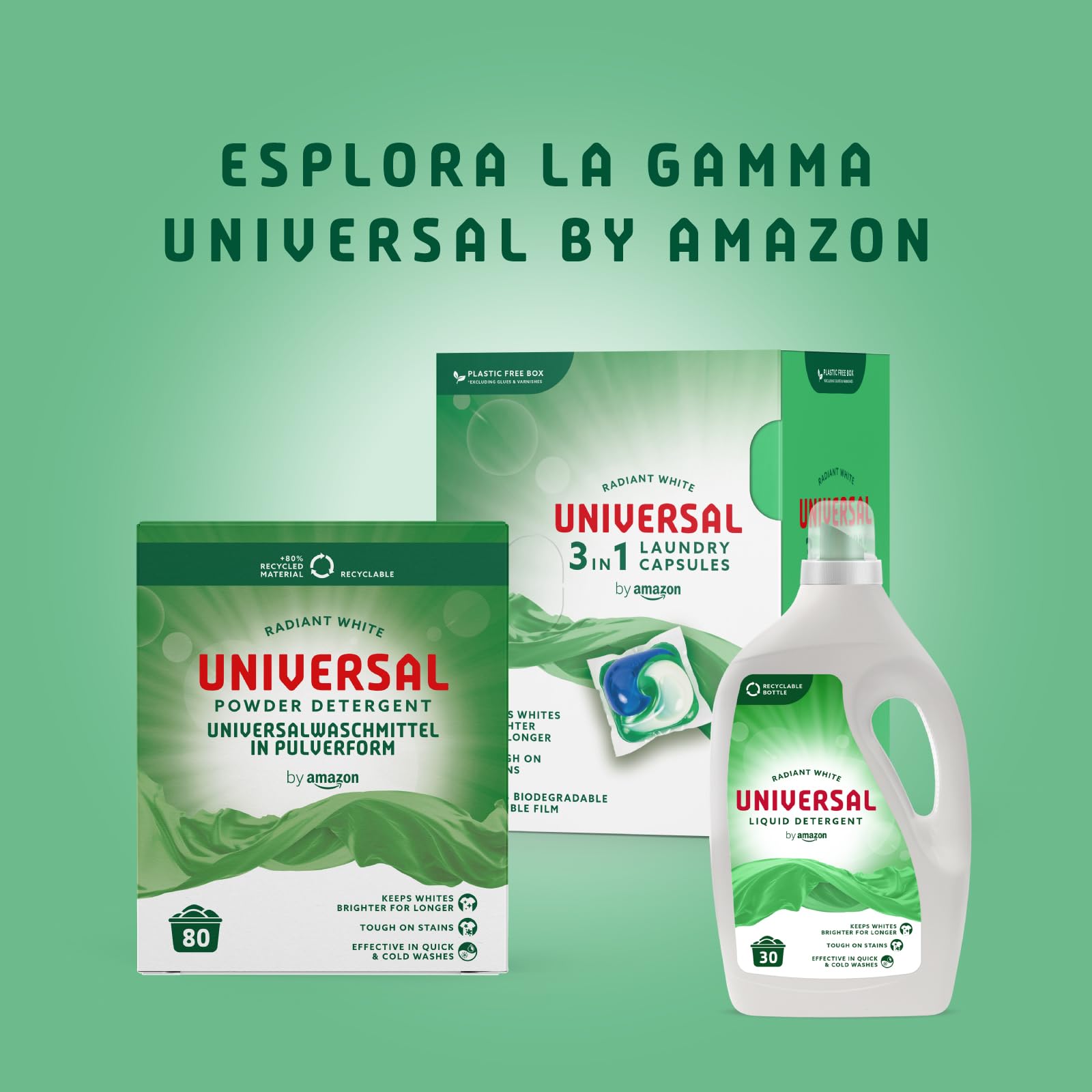 by Amazon Detersivo Polvere Universale 4,8 kg 80 Lavaggi