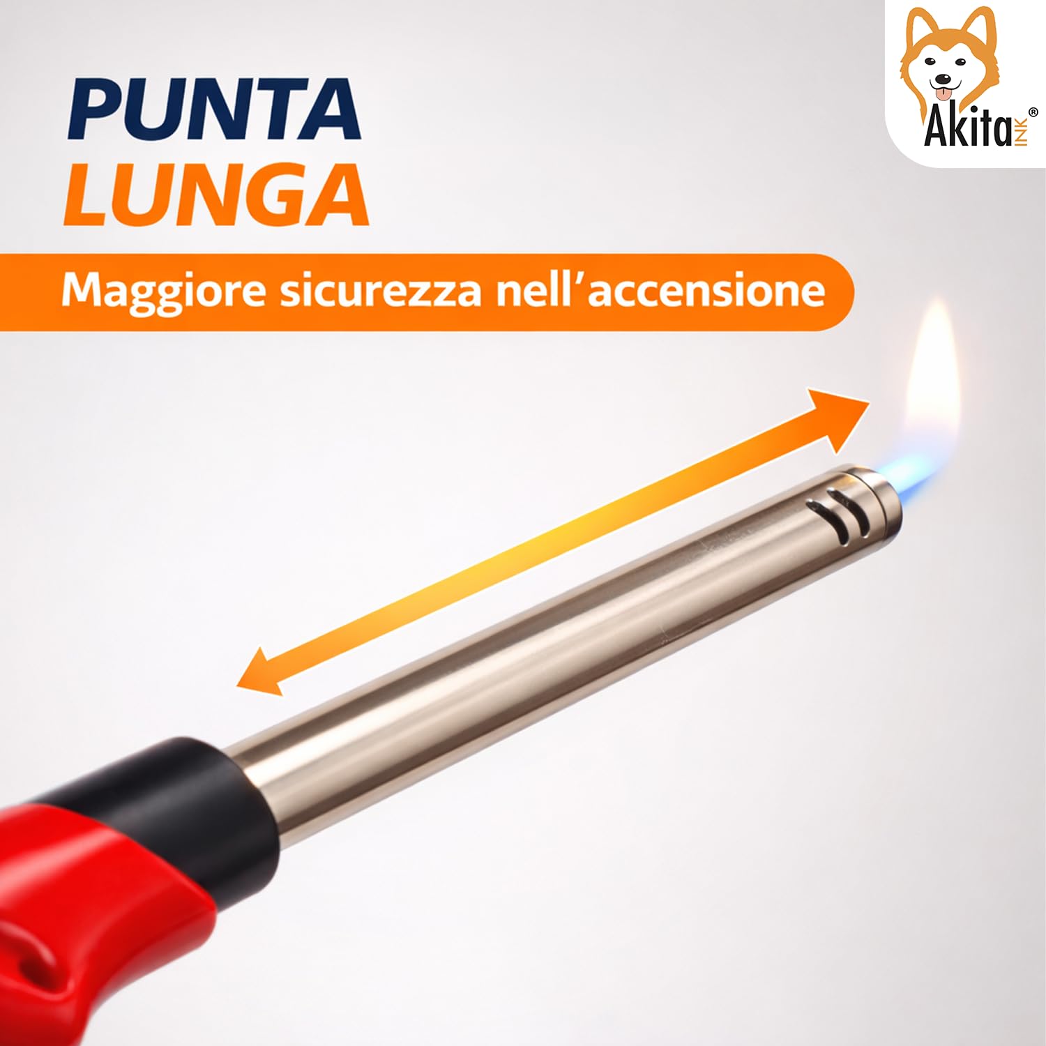 Akitaink accendigas lunghi set 5 pezzi fiamma lunga