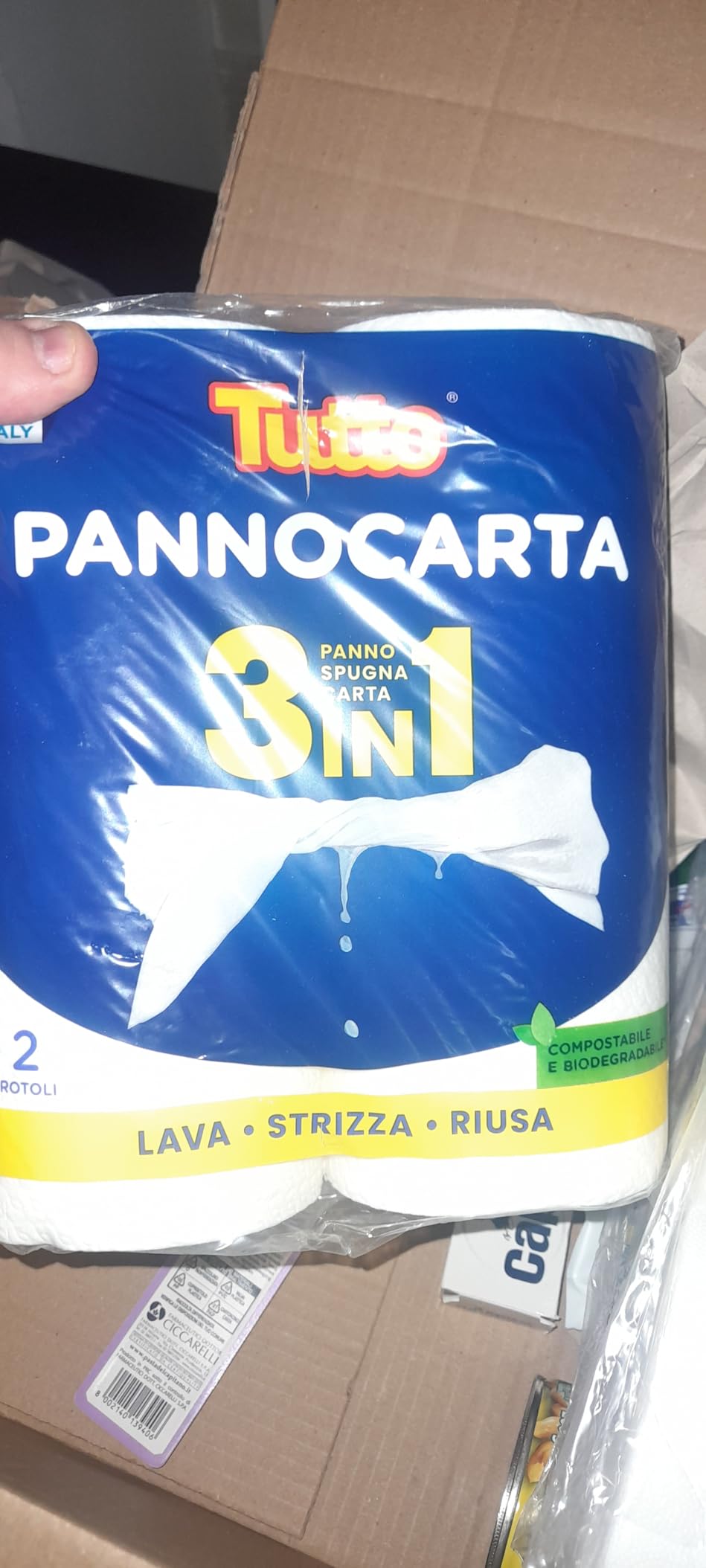 Tutto Pannocarta 3 in 1 Carta Multiuso 2 Rotoli 48 strappi