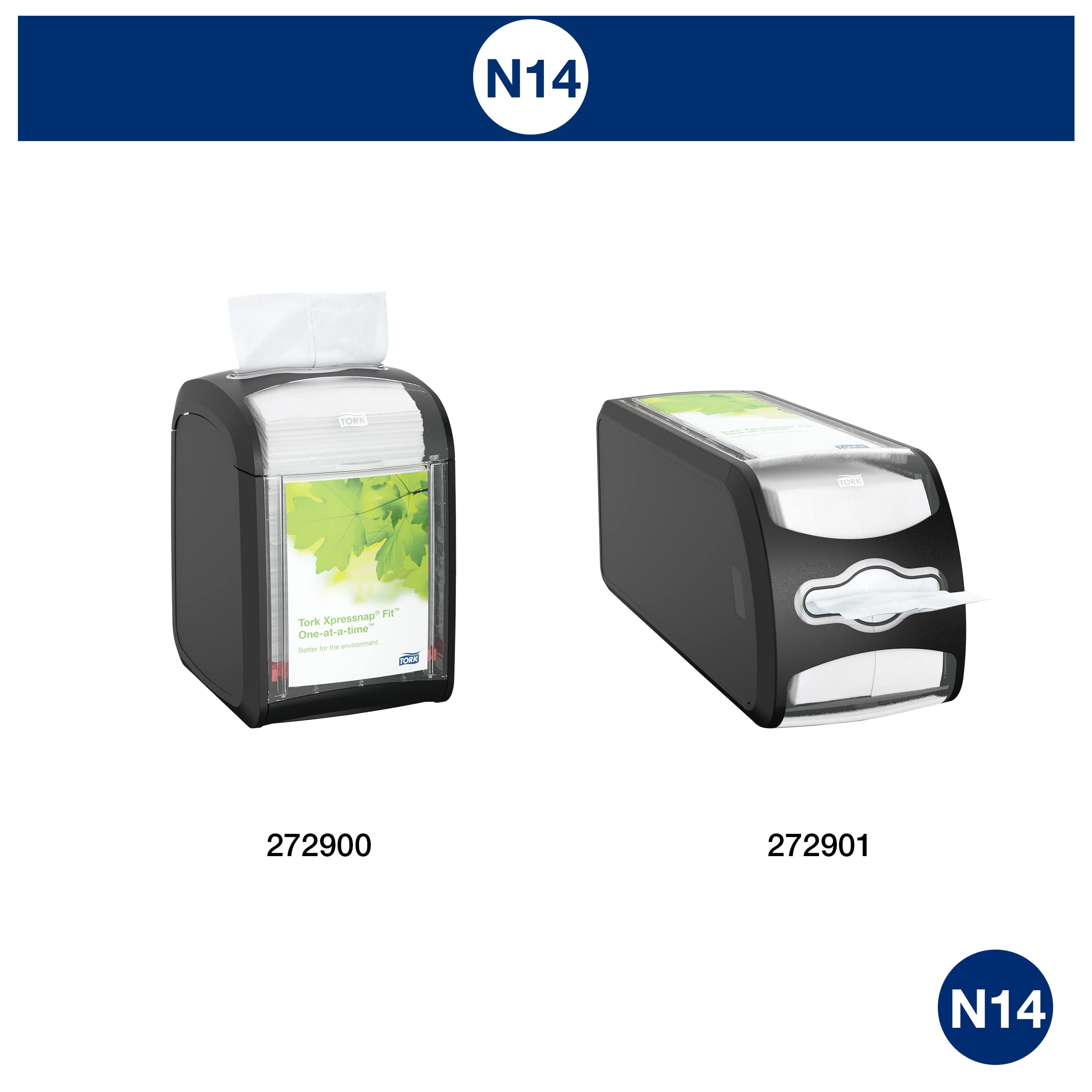 Tork 962901 N14 Xpressnap Fit dispenser tovaglioli nero