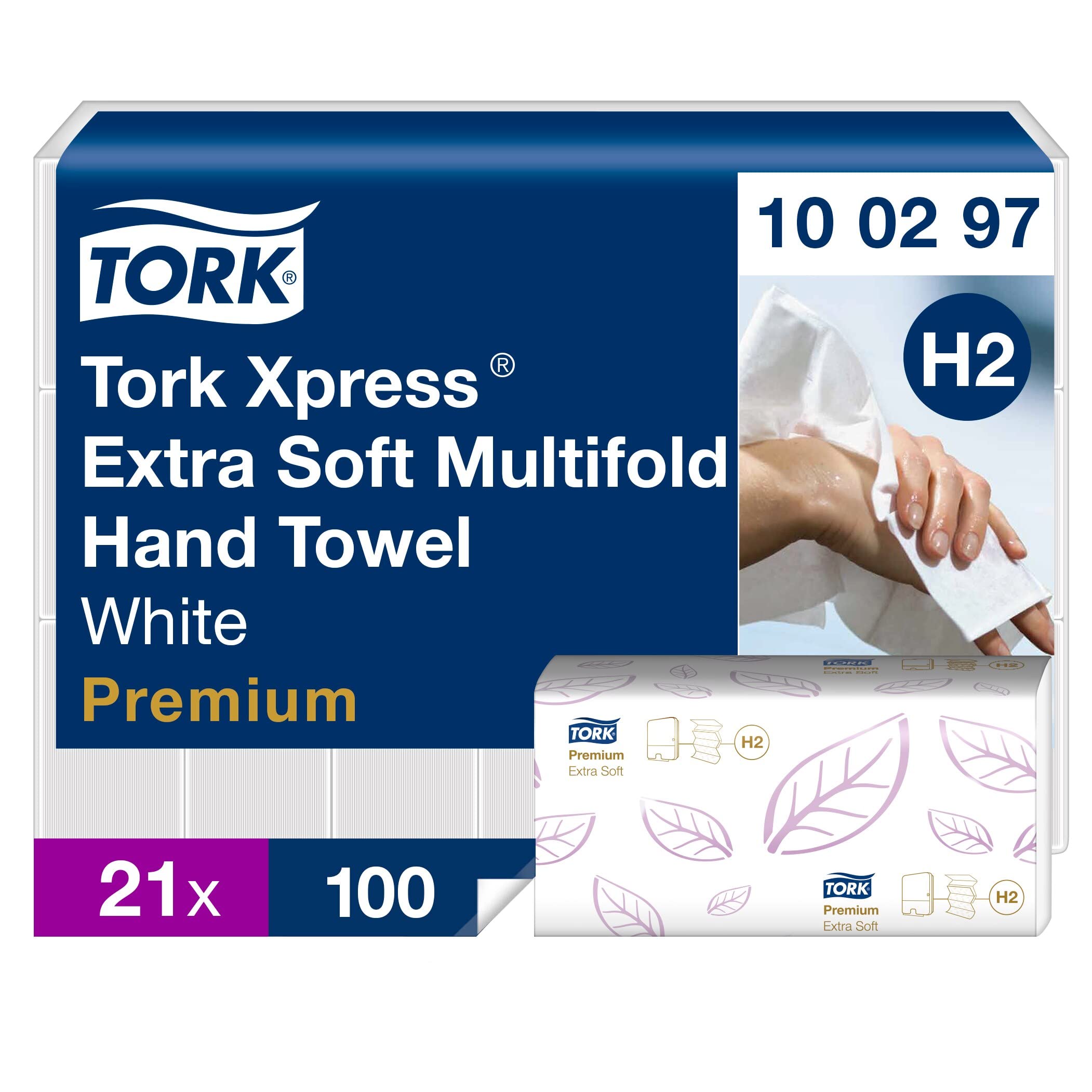Tork 100297 Xpress Asciugamani Intercalati 21 x 100 extra soft
