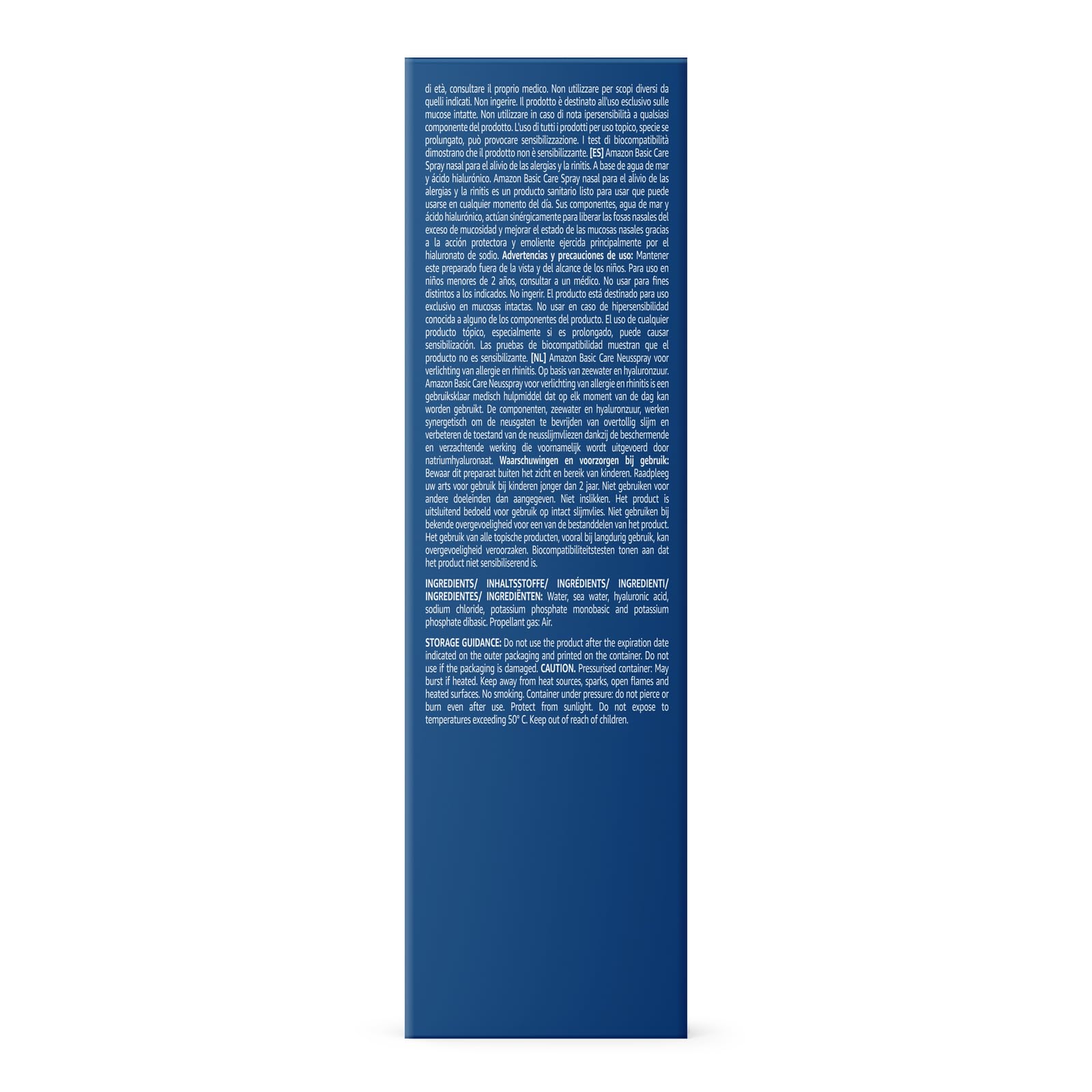 by Amazon Basic Care Spray Nasale 100 ml Acqua di Mare Ipertonico
