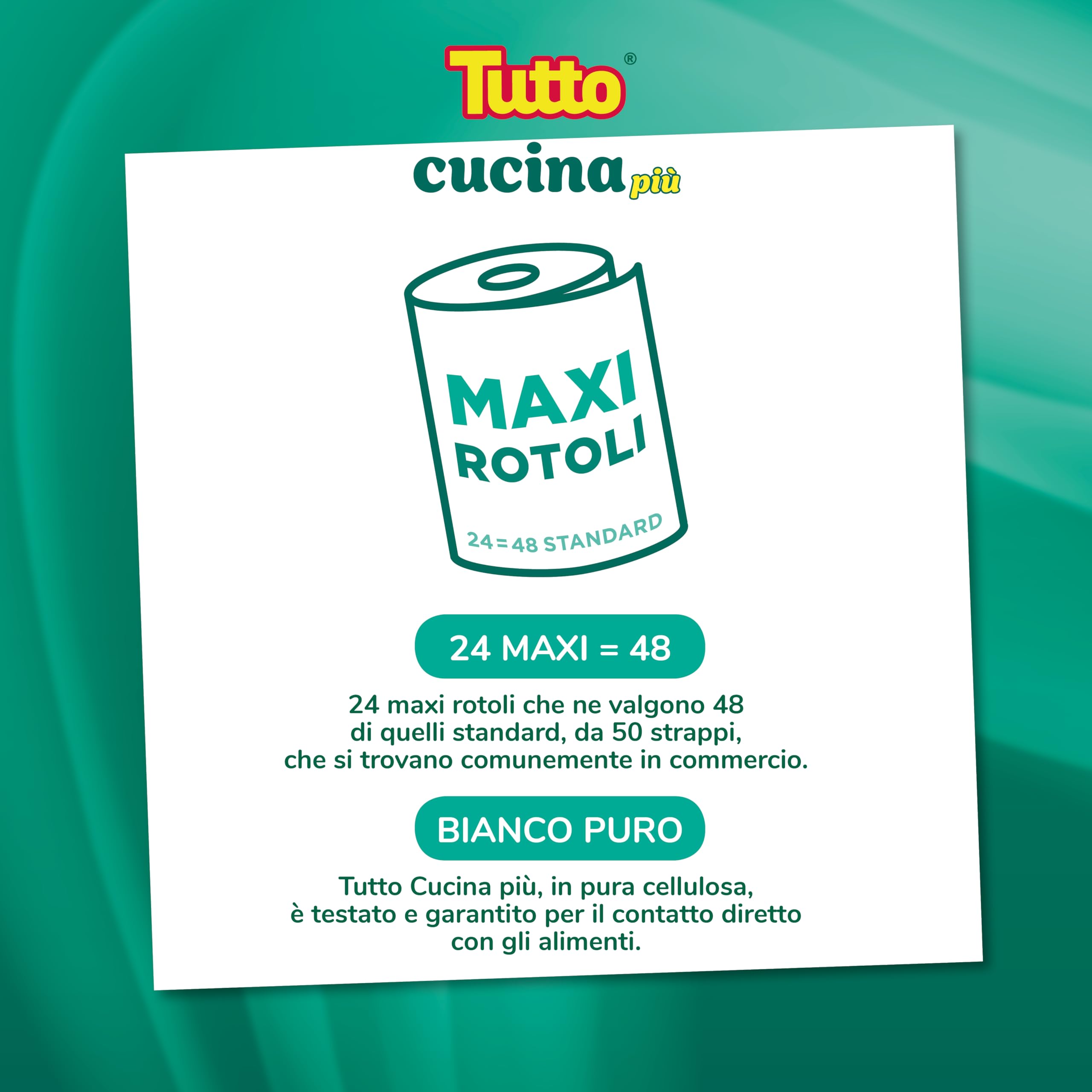 Tutto Cucina Più asciugatutto 24 rotoli 2 veli