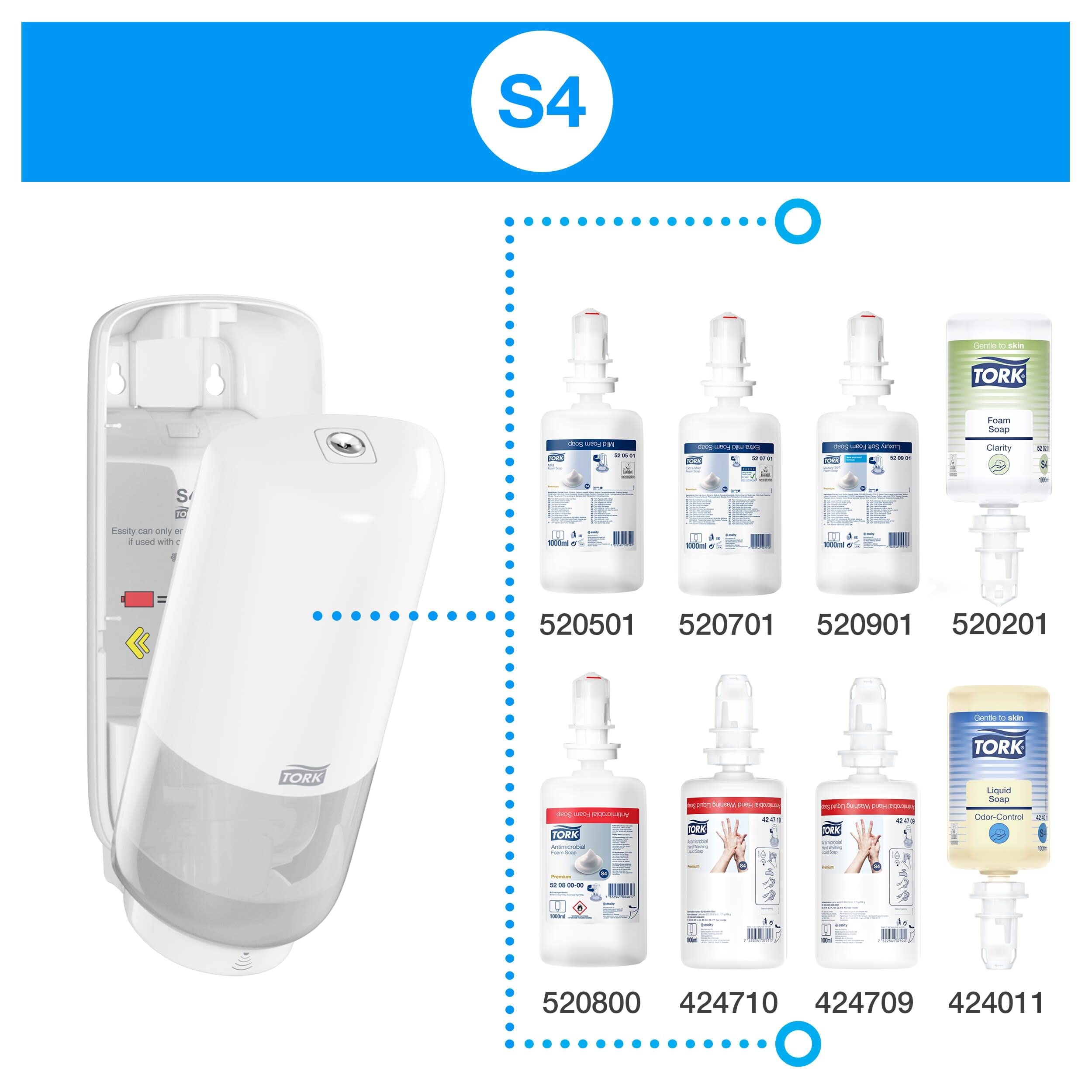 Tork 460009 dispenser sapone automatico S4 acciaio 1 pz