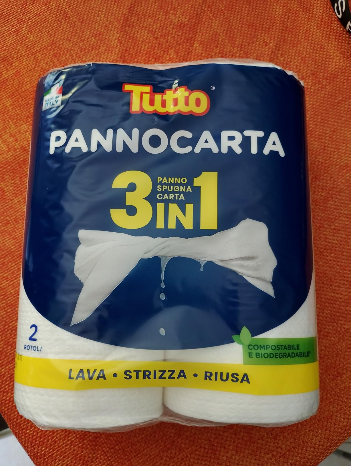 Tutto Pannocarta 3 in 1 Carta Multiuso 2 Rotoli 48 strappi