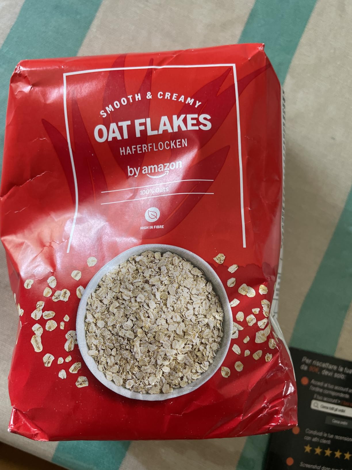 by Amazon fiocchi d'avena 500 g ricchi di fibre