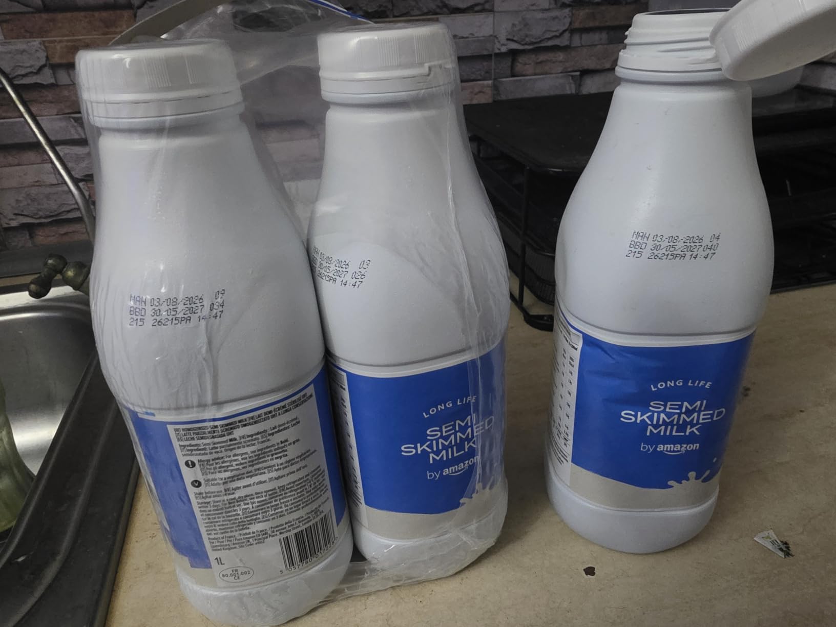 by Amazon Latte Parzialmente Scremato UHT 6x1L