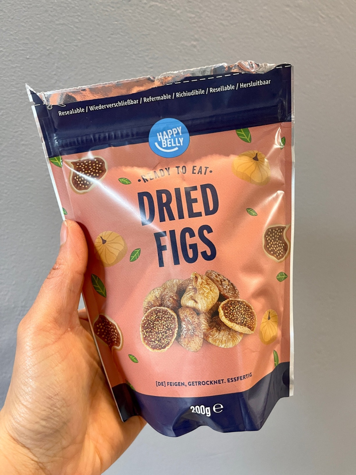 by Amazon fichi secchi snack vegano 200 g confezione da 6