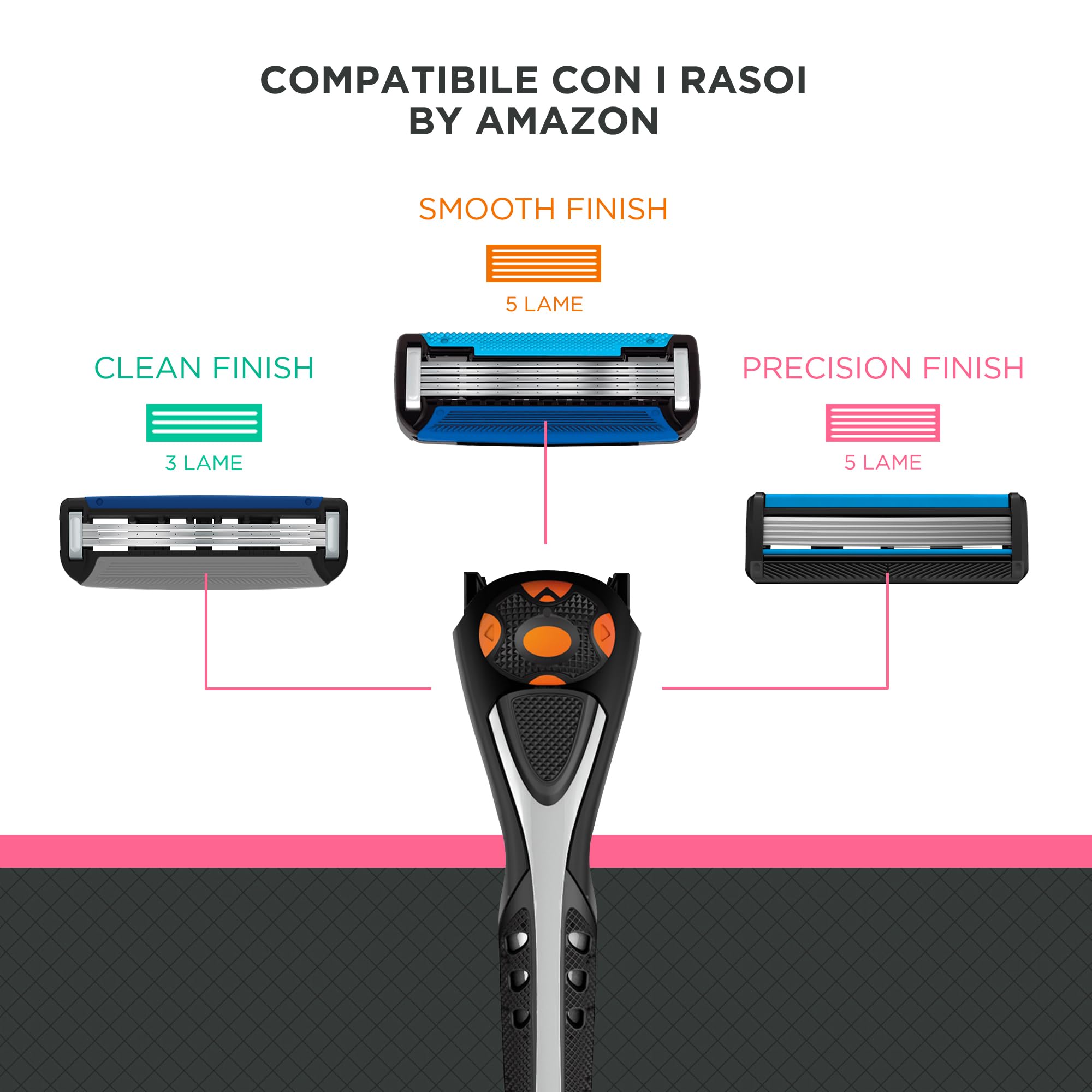 by Amazon Precision Finish ricarica rasoio 5 lame 12 pezzi