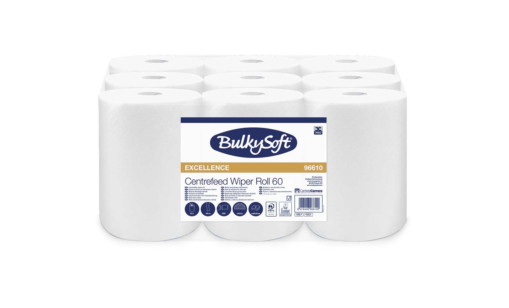 Bulkysoft Excellence Centrefeed 60 rotolo a srotolamento centrale