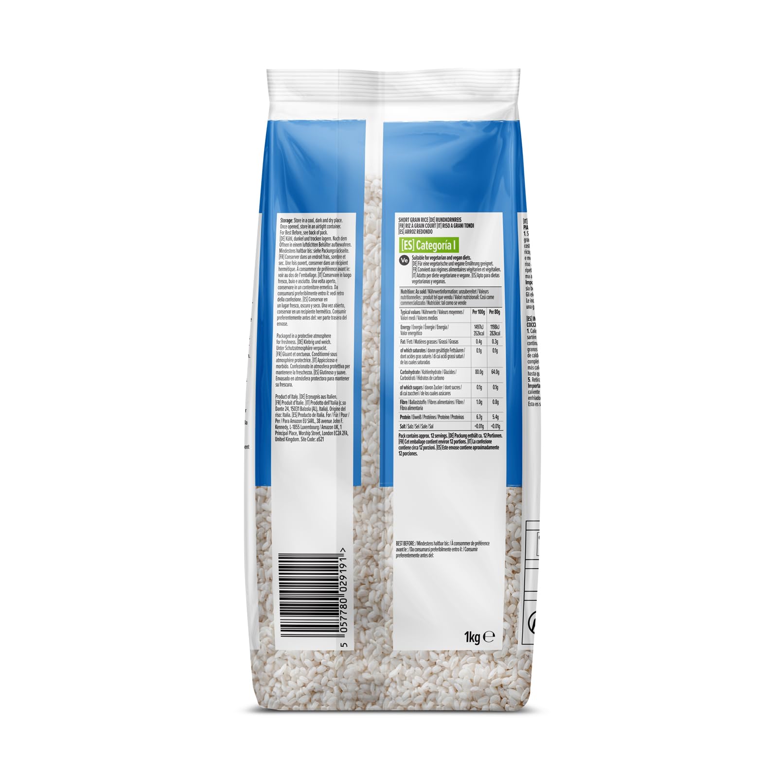by Amazon Riso a Grani Tondi riso 1 kg origine Italia