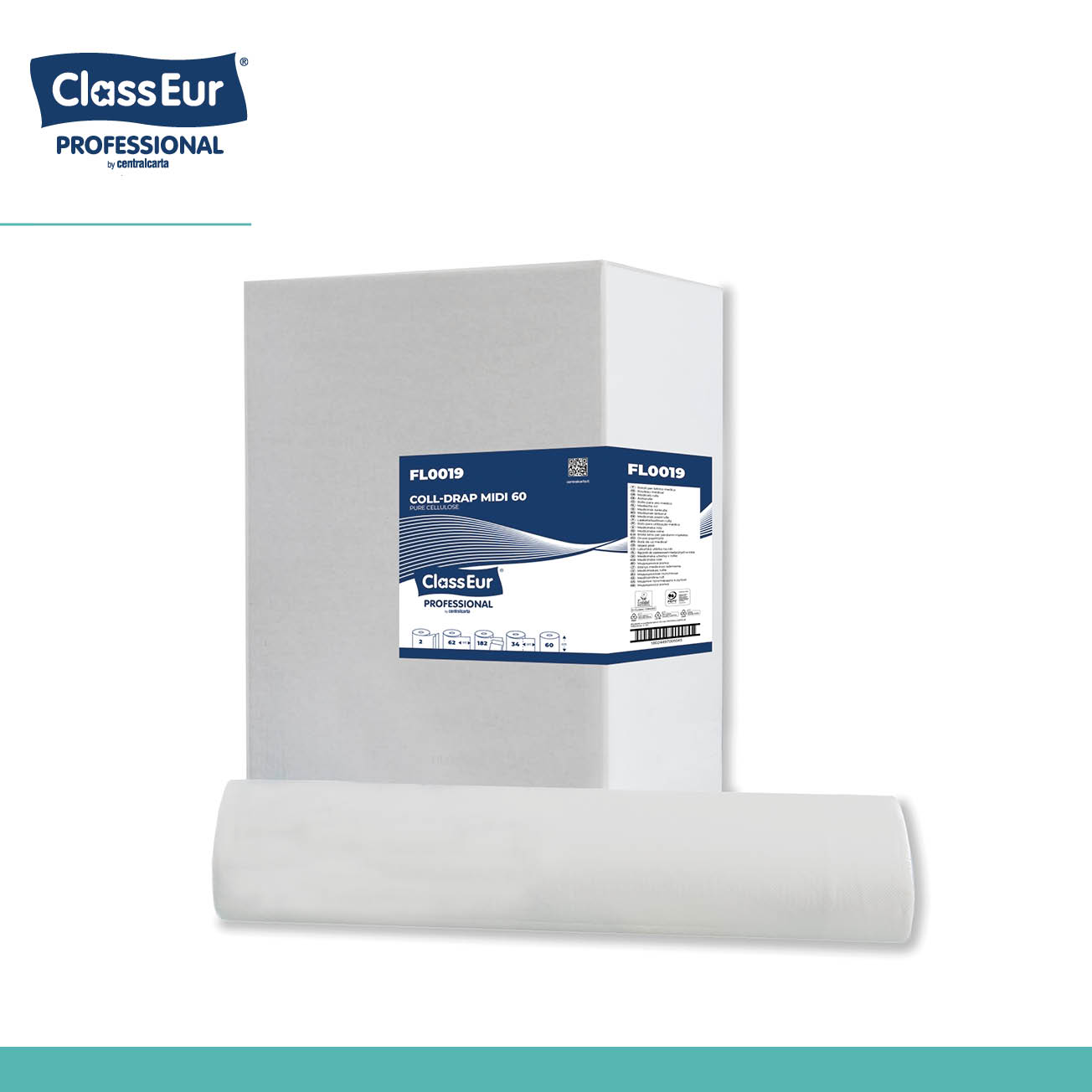 Centralcarta Coll-Drap Midi 60 lenzuolino medico in rotolo