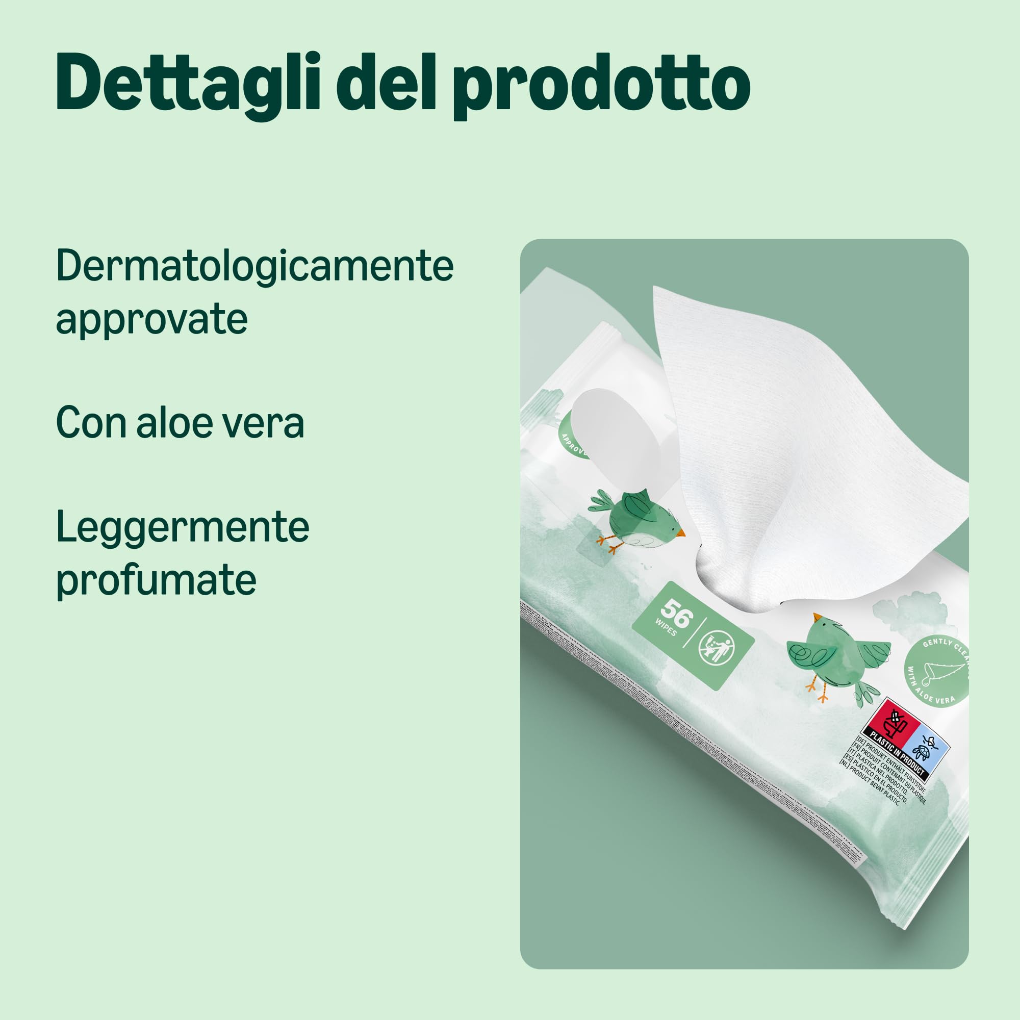 by Amazon Salviettine Umidificate Ultra Sensitive 18x56 Pezzi