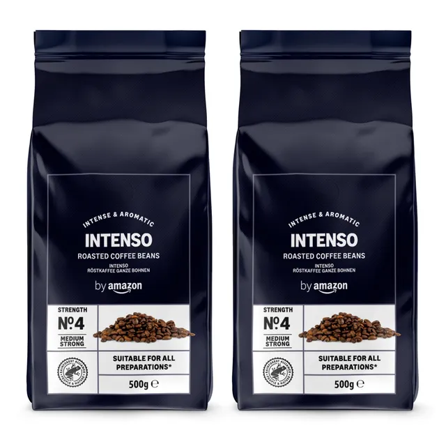 by Amazon Caffè Intenso caffè in grani 1 kg tostatura chiara