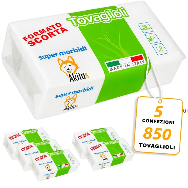 Akitaink Tovaglioli Monovelo 1 Velo 850 Pezzi Decorati