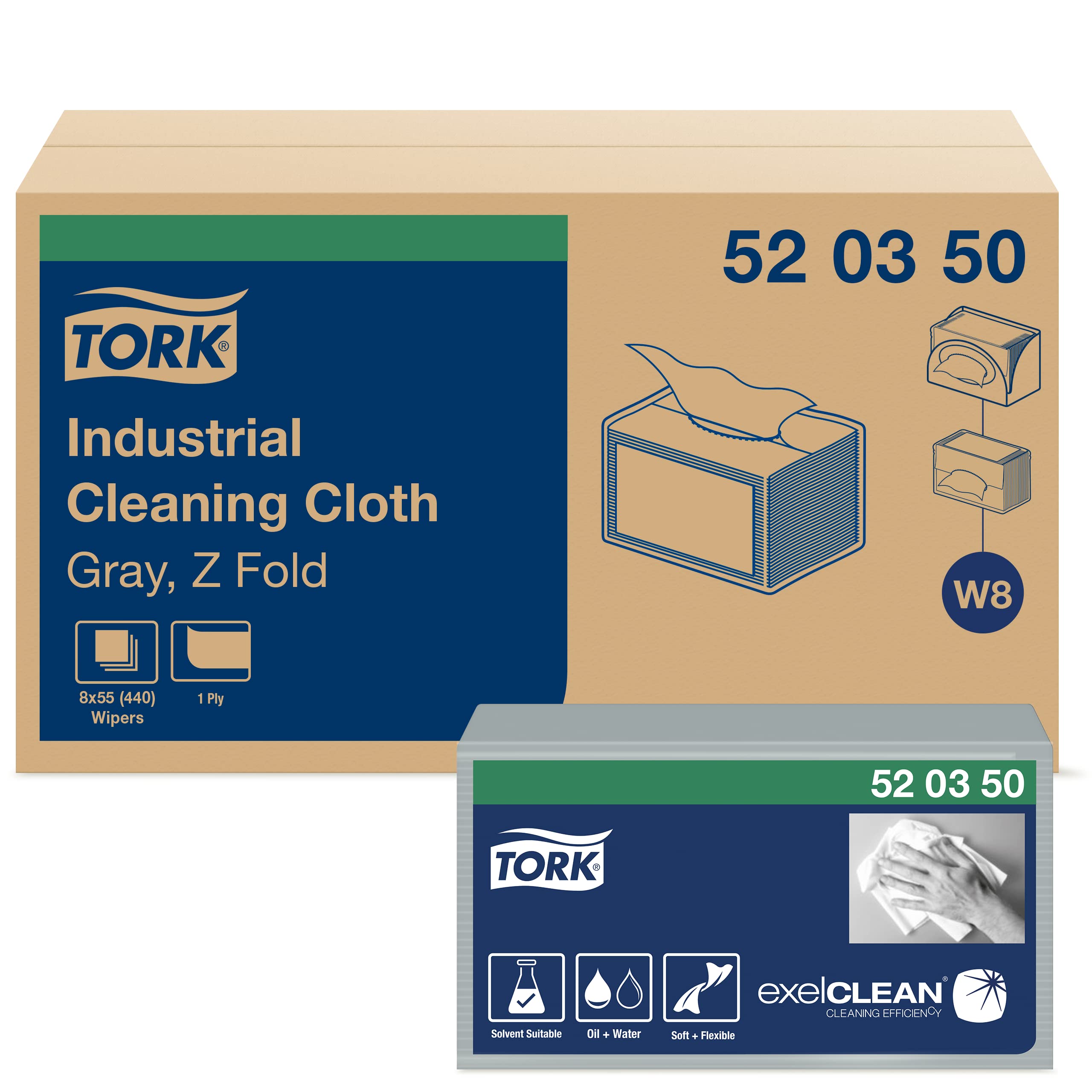 Tork W8 194450 panni pulizia blu 8x40 pezzi 320 totali