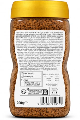 by Amazon Gold Caffè Solubile Decaffeinato 200 g Intensità 3