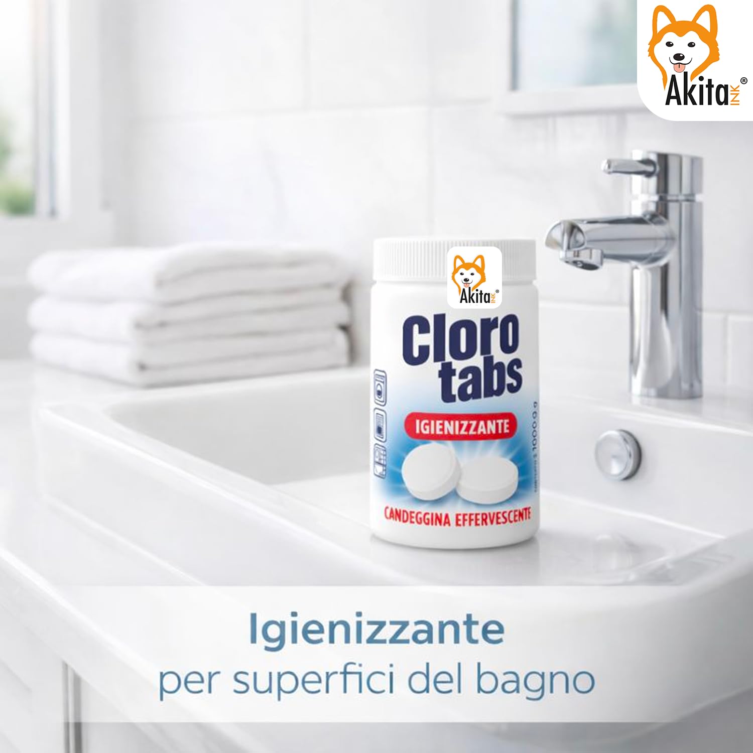 Akitaink Cloro Tabs pastiglie candeggina effervescente 1 kg