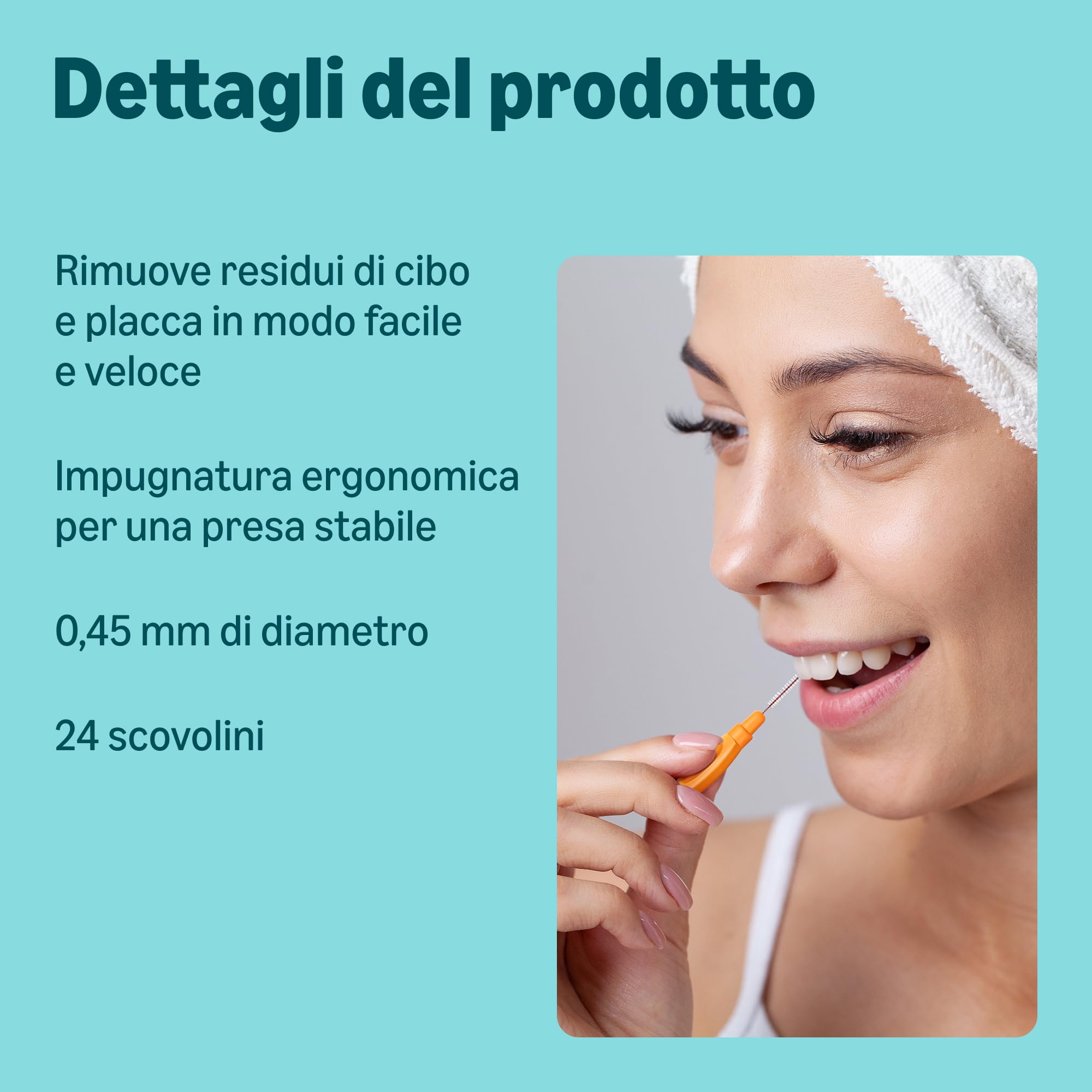 by Amazon Scovolini Interdentali 0,45 mm Arancione 24 Pezzi