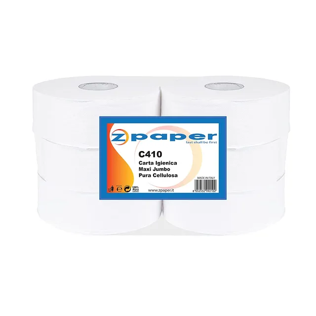 Zpaper C410 MAXI carta igienica jumbo 6 rotoli 320 metri 2 veli