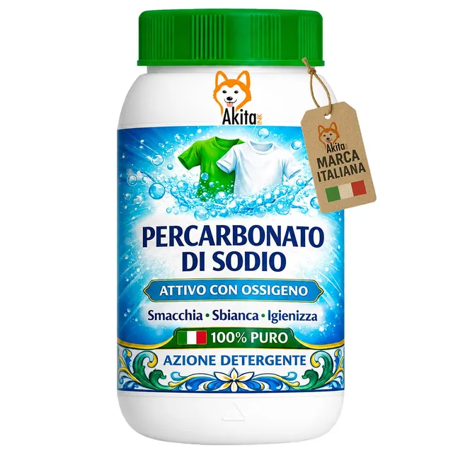 Akitaink Percarbonato di Sodio 1 Kg Sbiancante Bucato Puro