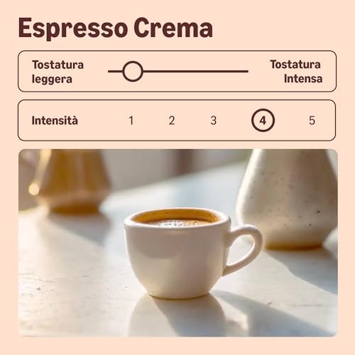 by Amazon Espresso Crema caffè in grani 2x500g tostatura chiara