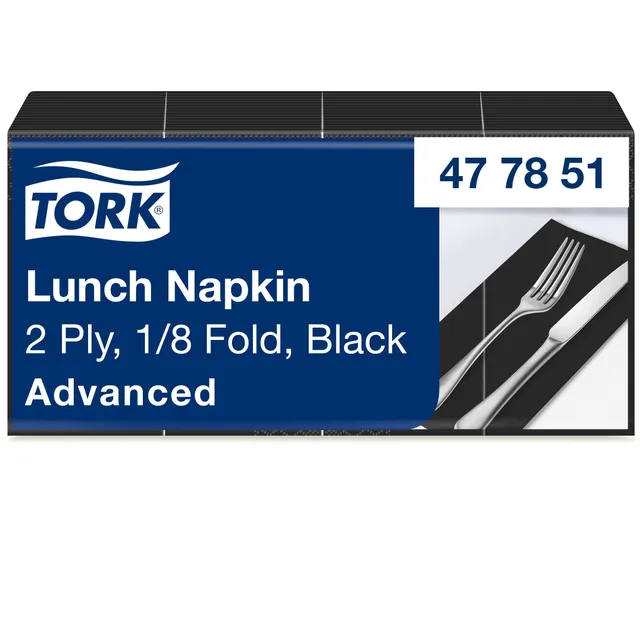 Tork Lunch 477850 tovaglioli neri 2 veli 2000 pz