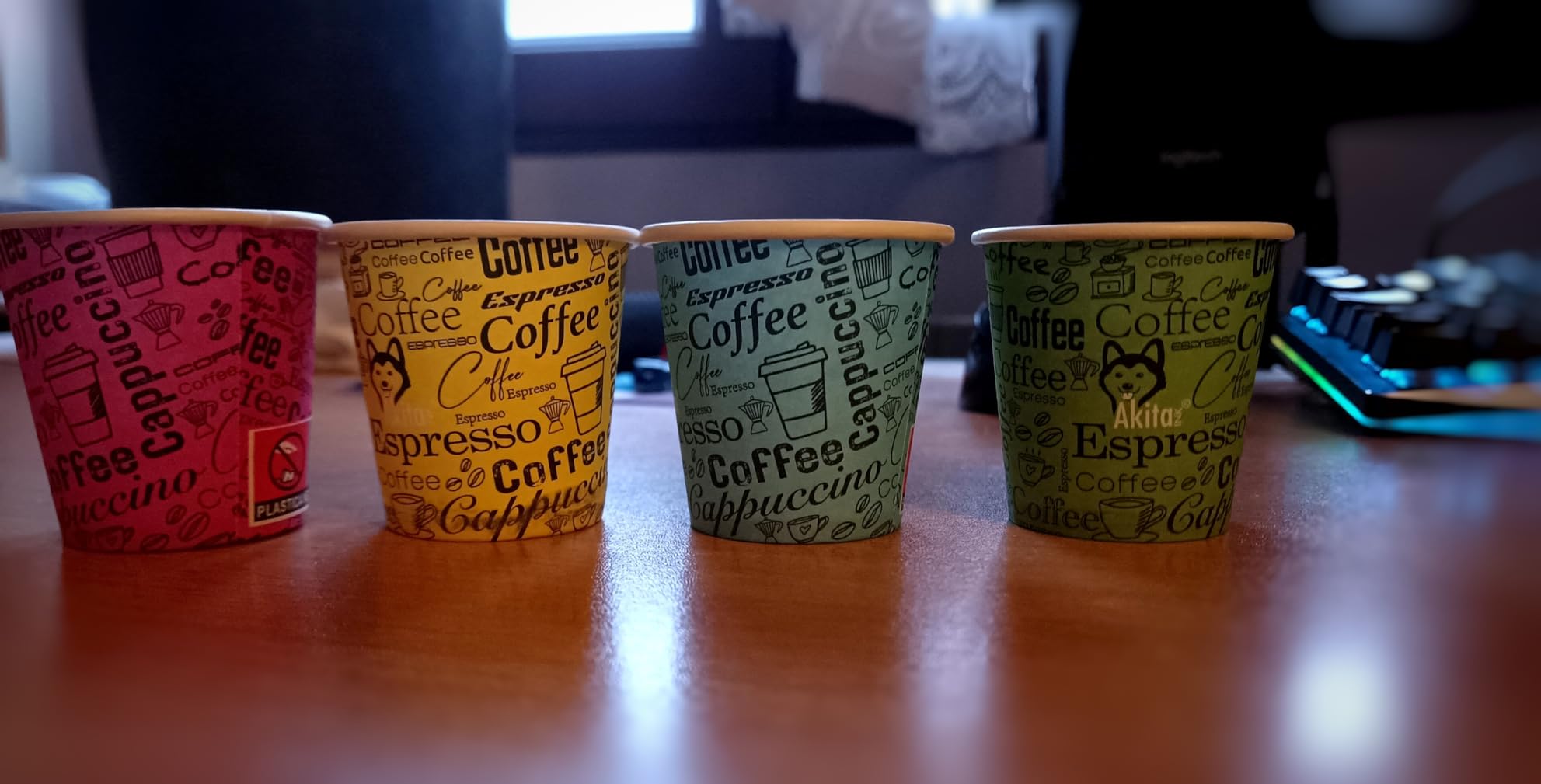 Akitaink bicchierini caffè carta 75 ml 1000 pezzi