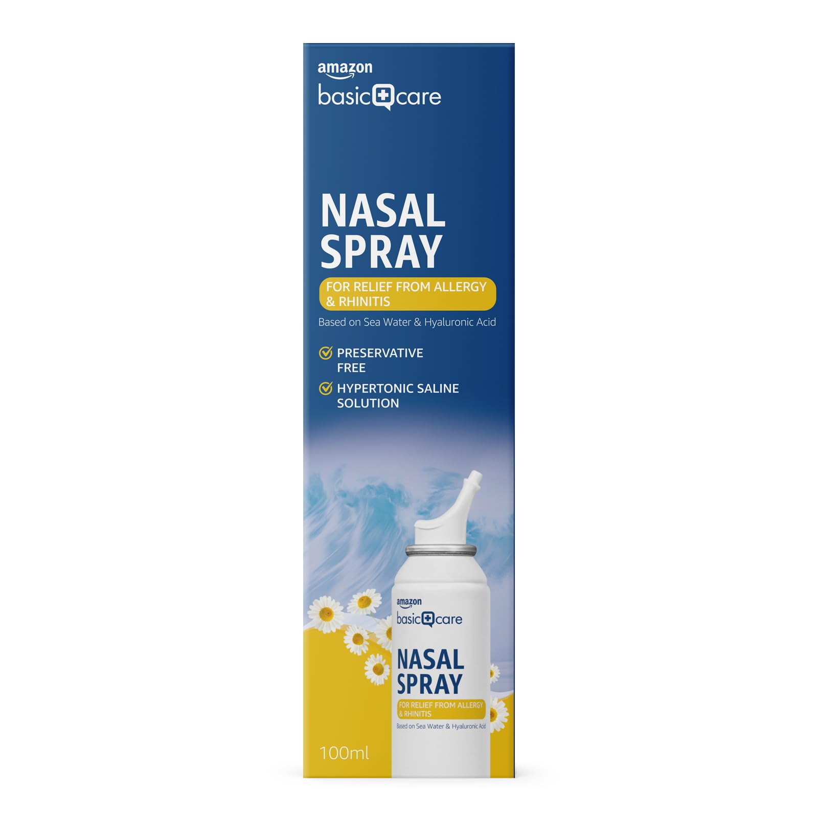 by Amazon Basic Care Spray Nasale 100 ml Acqua di Mare Ipertonico