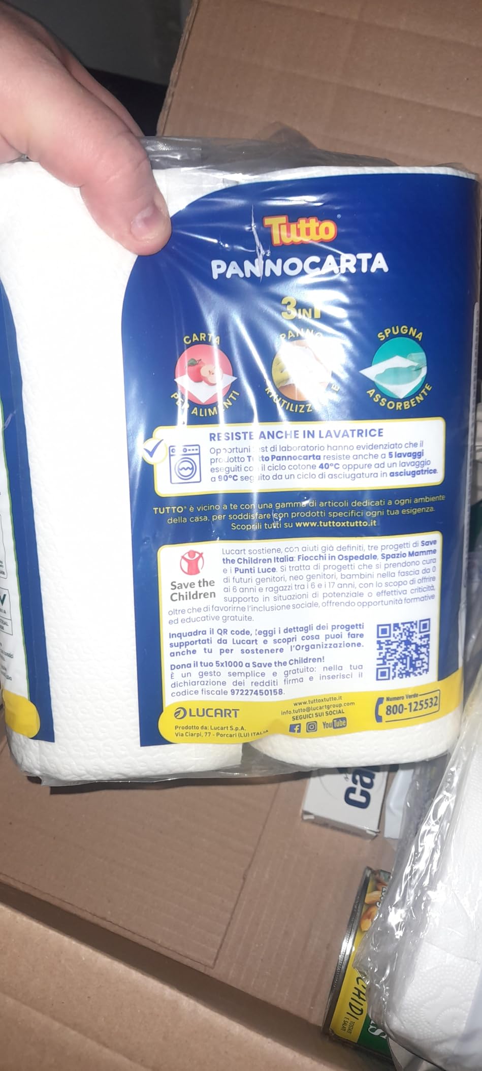 Tutto Pannocarta 3 in 1 Carta Multiuso 2 Rotoli 48 strappi